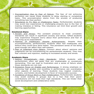 Understanding Perfectionism in Gifted Students