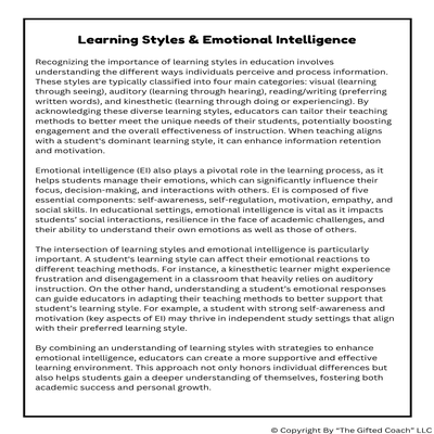 Social-Emotional Learning: Self-Awareness – Learning Style Inventory Lesson Plan 🎨🧠