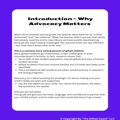 Gifted 101 Series: Advocating for Your Gifted Child at School