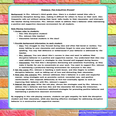 Building Character Scenario Cards – Elementary Edition