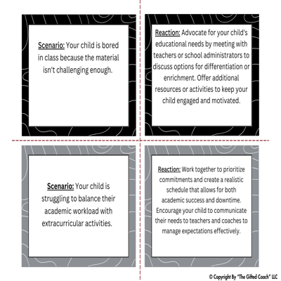 Gifted Mental Health Scenario & Reaction Cards: Real-Life Support for Big Feelings