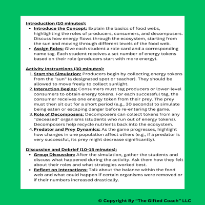 Food Web Simulation: Exploring Ecosystem Connections 🌿🦌🦅