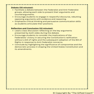 Florida Civics Simulation: Federalist vs. Anti-Federalist Debate (SS.7.CG.1.10)