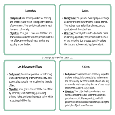 Florida Civics Simulation: The Rule of Law (SS.7.CG.1.11)