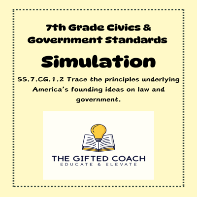 Florida Civics Simulation: U.S. Founding Ideas on Law & Government (SS.7.CG.1.2)