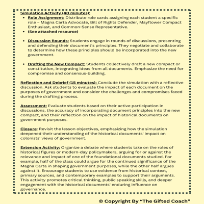 Florida Civics Simulation: Impact of Important Papers (SS.7.CG.1.3)