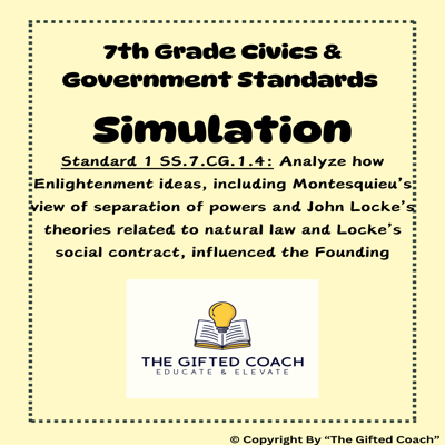 Florida Civics Simulation: Locke & Montesquieu’s Impact (SS.7.CG.1.4)