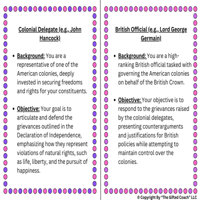 Florida Civics Guide & Simulation: Analyzing the Declaration of Independence (SS.7.CG.1.6)