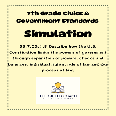 Florida Civics Simulation: Limiting Government Powers (SS.7.CG.1.9)