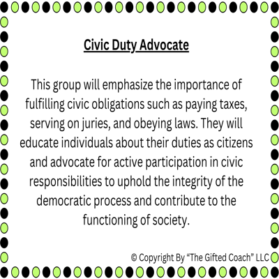 Florida Civics Simulation: Citizenship Responsibilities (SS.7.CG.2.2)