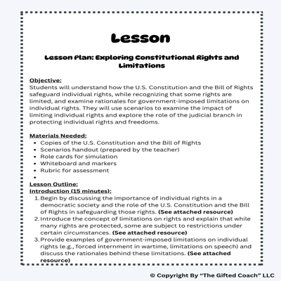 Florida Civics Simulation: How the Bill of Rights Safeguards Our Freedoms (SS.7.CG.2.4)