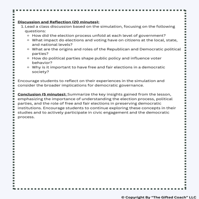 Florida Civics Simulation: The Election & Voting Process (SS.7.CG.2.6)