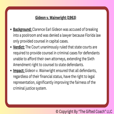 Florida Civics Simulation: Supreme Court Decisions (SS.7.CG.3.11)