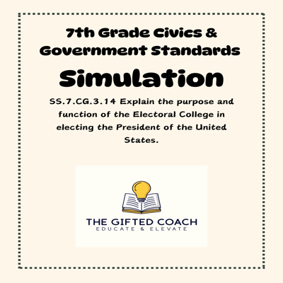 Florida Civics Simulation: The Electoral College (SS.7.CG.3.14)