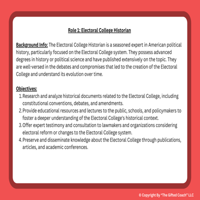 Florida Civics Simulation: The Electoral College (SS.7.CG.3.14)