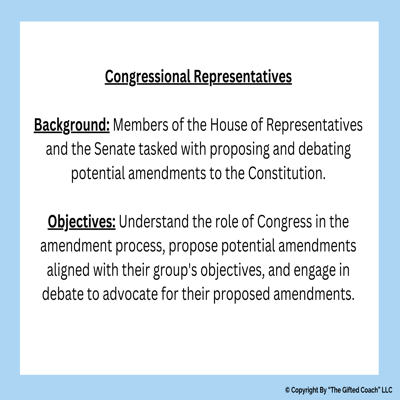 Florida Civics Simulation: The Amendment Process (SS.7.CG.3.5)
