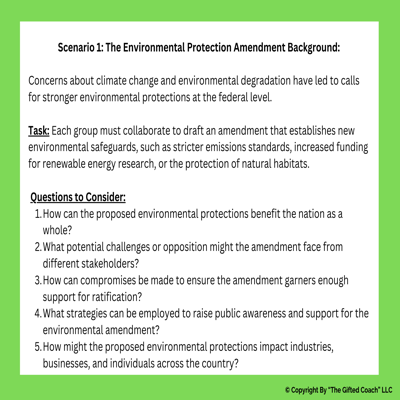 Florida Civics Simulation: The Amendment Process (SS.7.CG.3.5)