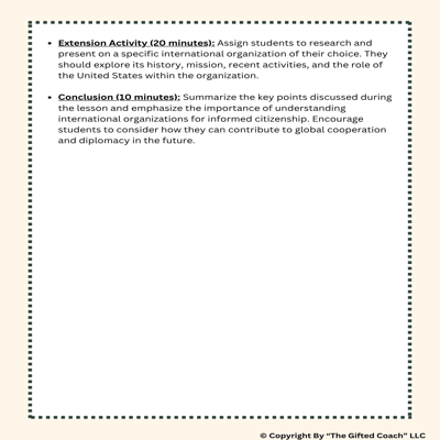 Florida Civics Simulation: International Organizations (SS.7.CG.4.2)