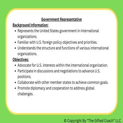 Florida Civics Simulation: International Organizations (SS.7.CG.4.2)