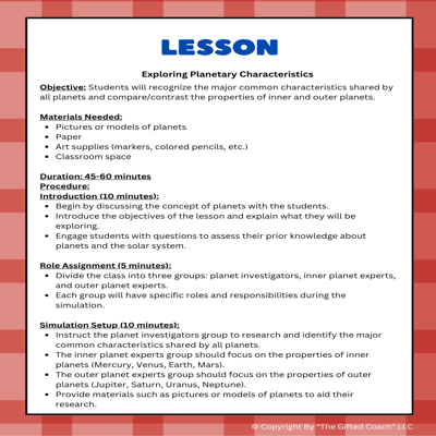 Florida 5th Grade Science Simulation: SC.5.E.5.2 – Common Characteristics of Planets 🪐✨