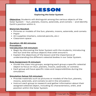 Florida 5th Grade Science Simulation: SC.5.E.5.3 – Objects in the Solar System 🌌🪐
