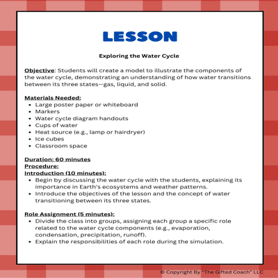 Florida 5th Grade Science Simulation: SC.5.E.7.1 – The Water Cycle 💧🌧️☀️