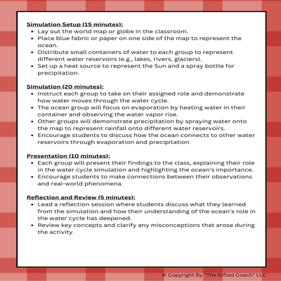 Florida 5th Grade Science Simulation: SC.5.E.7.2 – The Ocean in the Water Cycle 🌊☁️