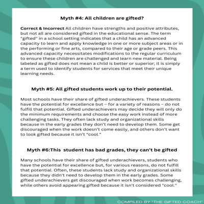 Common Myths of the Gifted Child