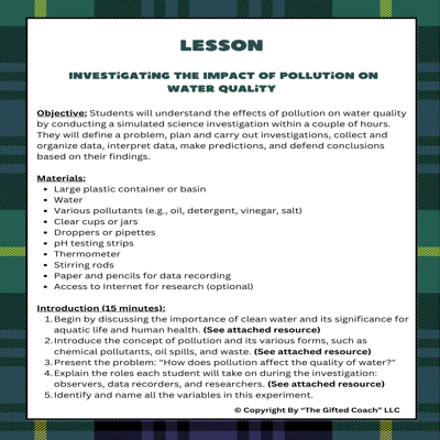 FL 5th Grade Science Simulation: The Processes of Science (SC.5.N.1.1)