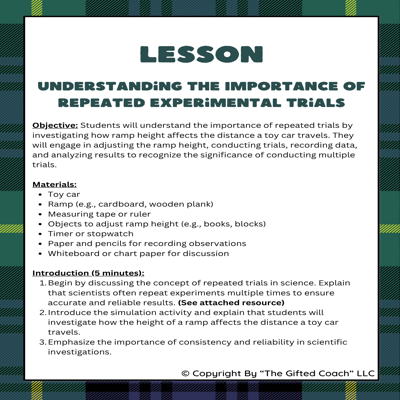 FL 5th Grade Science Simulation: Repeated Trials (SC.5.N.1.3)