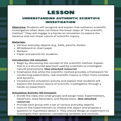 FL 5th Grade Science Simulation: Scientific Investigations (SC.5.N.1.5)