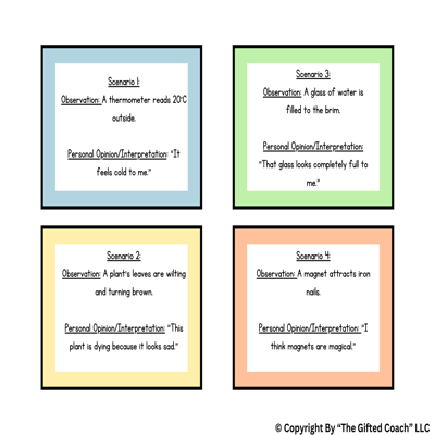 FL 5th Grade Science Simulation: Opinion vs. Verified Observation (SC.5.N.1.6)