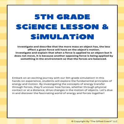 Florida 5th Grade Science Simulation: SC.5.P.13.3 & SC.5.P.13.4 – Force & Mass of Objects ⚖️🚀