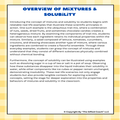 Florida 5th Grade Science Simulation: SC.5.P.8.2 & SC.5.P.8.3 – Mixtures & Dissolving