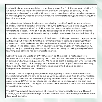 Why We Should All Be Using the QAT with Our Gifted Students