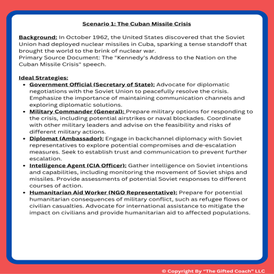 Florida Civics Simulation: International Conflicts (SS.7.CG.4.3)