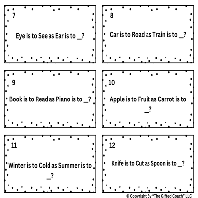 Elementary Analogy Cards: Big Thinking in a Small Pack! 🧩
