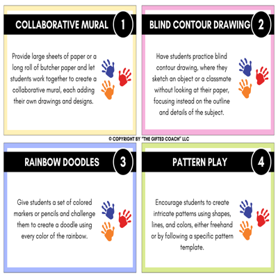 Artistic Thinking Task Cards 🎨