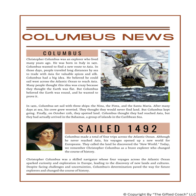 Early Explorer Unit & Activities