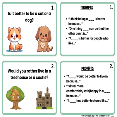 30-Second Debates with Student Prompts (Grades 1–2)