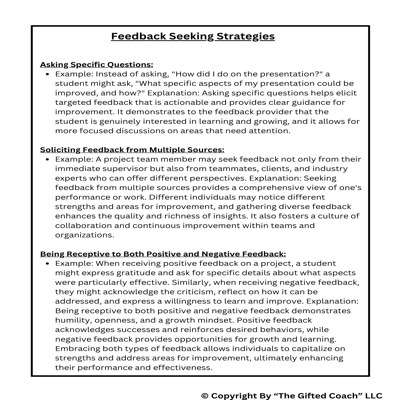 Teaching Gifted Students the Value of Seeking Feedback