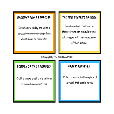 Gifted Writing Prompts: Spark Creativity, Inspire Stories, Unleash Imagination! ✍️✨