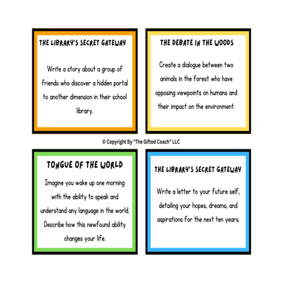 Gifted Writing Prompts: Spark Creativity, Inspire Stories, Unleash Imagination! ✍️✨