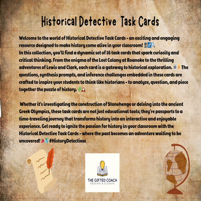 Historical Detective Task Cards