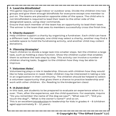 Leadership Games & Activities Packet – Empower Young Leaders Through Play & Purpose! 🚀