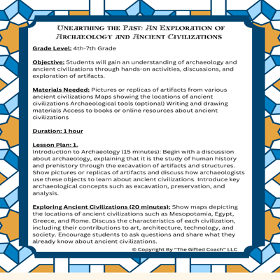 Unearthing the Past: Archaeology & Ancient Civilizations Unit