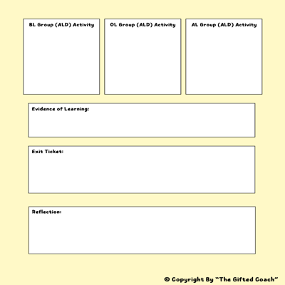 Backward Lesson Planning: Instructions & Template