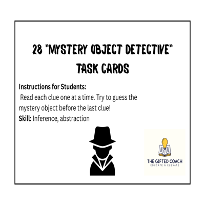 Mystery Object Detective: 28 Task Cards for Primary Learners 🔎✨