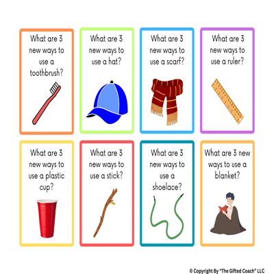 Primary 28 "Think of Another Use" Task Cards