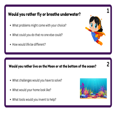 Would You Rather…? Task Cards